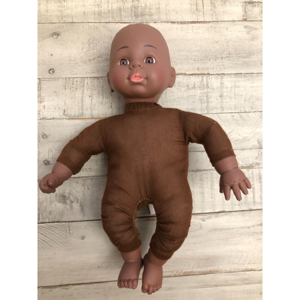 Uneeda Black Baby Doll African American Vinyl Head Soft Body 12 inch